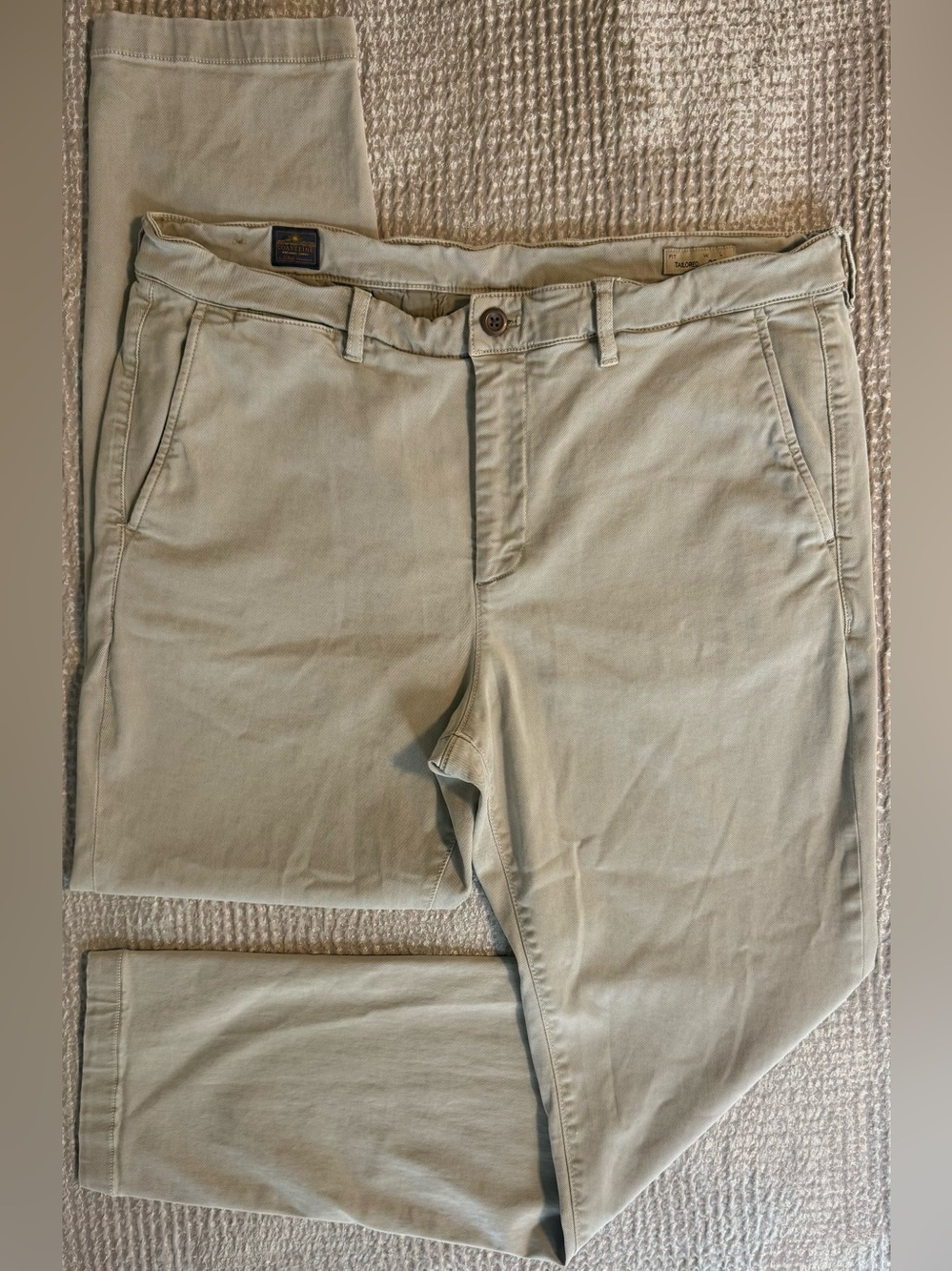 Faherty Coastline Premium Chino Pants Mens 36x32 Tailored Utility Khaki Stretch
